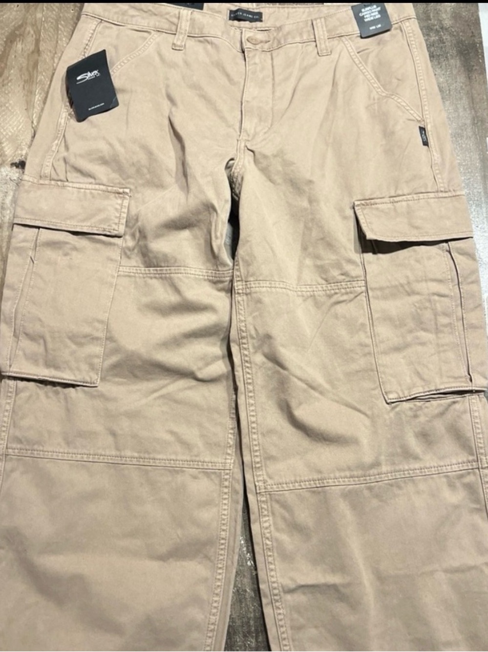 Silver Jeans Men's Cargo Pants in Tan 32x28 New With Tags